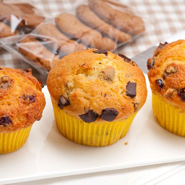 'Muffins' de pasas y chocolate