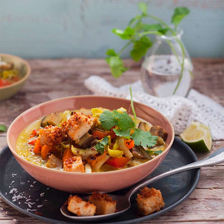 Curry de verduras con seitán