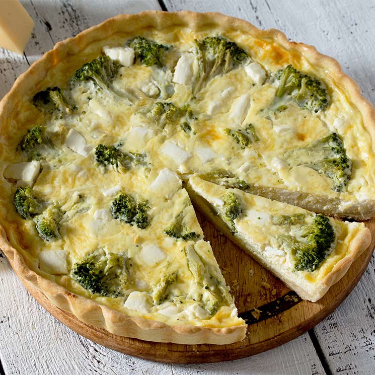 Quiche de brócoli y queso de cabra