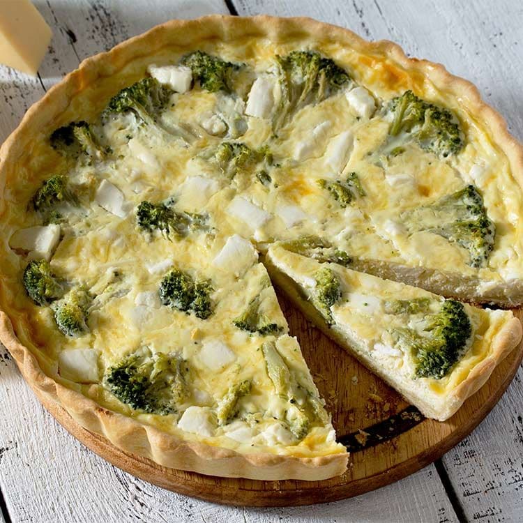 Quiche de brócoli y queso de cabra Quiche de brócoli y queso de cabra