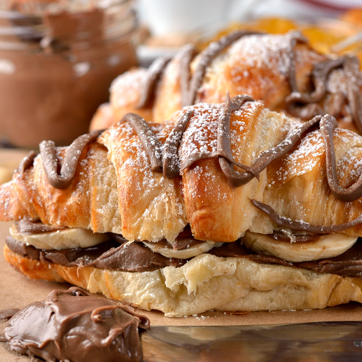 'Croissant' de chocolate plátano