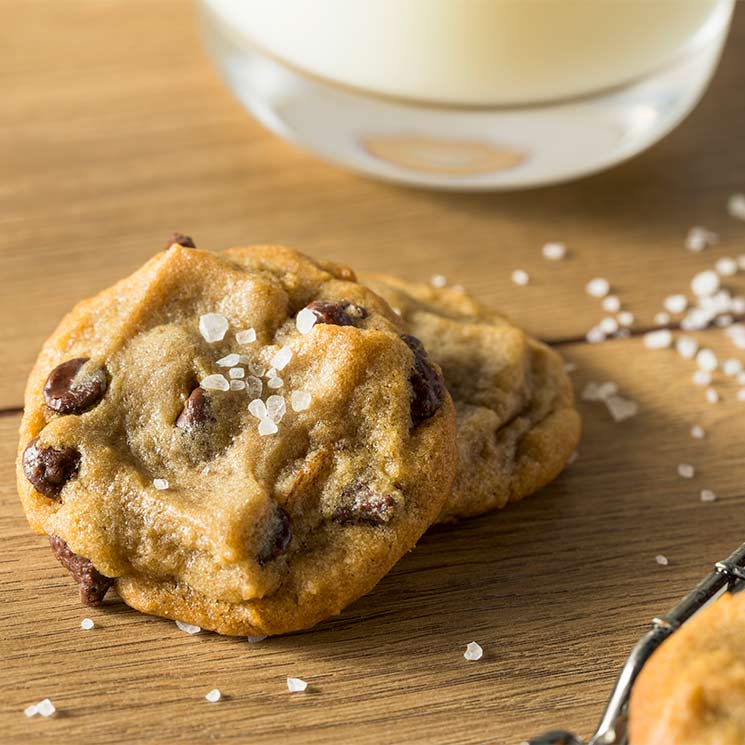'Cookies' con lágrimas de chocolate y sal