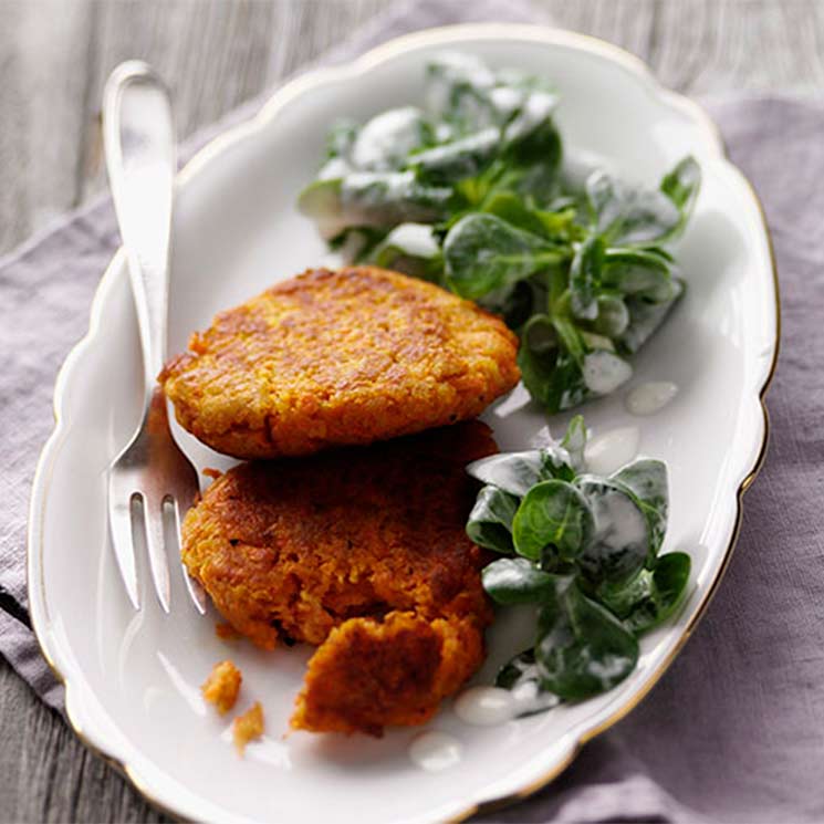Hamburguesas vegetales de zanahoria