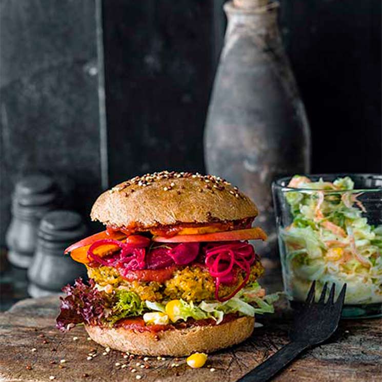 Hamburguesas de quinoa, lentejas y setas