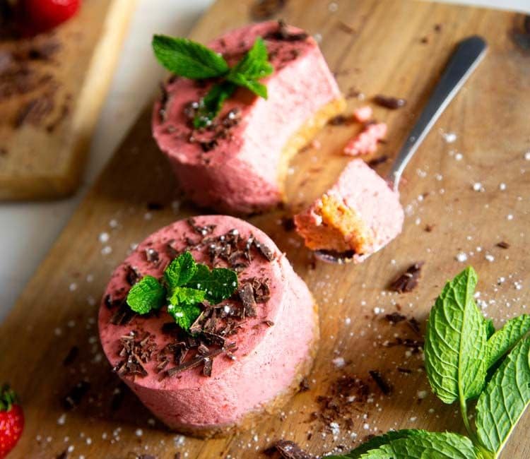 'Bavaroise' de yogur y fresa
