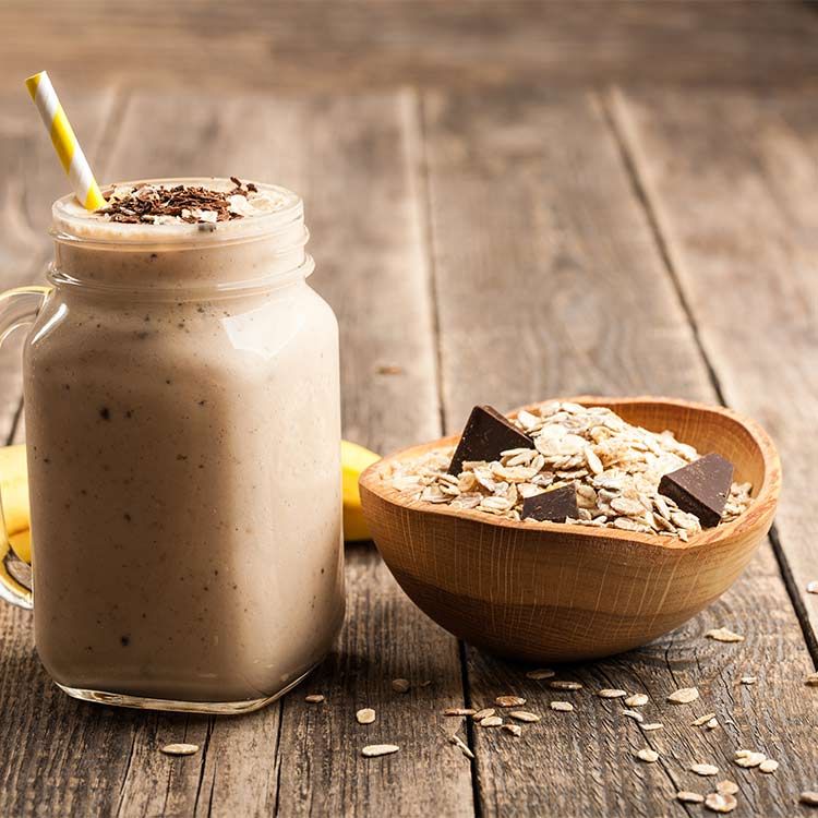 'Smoothie' de choco, plátano y muesli