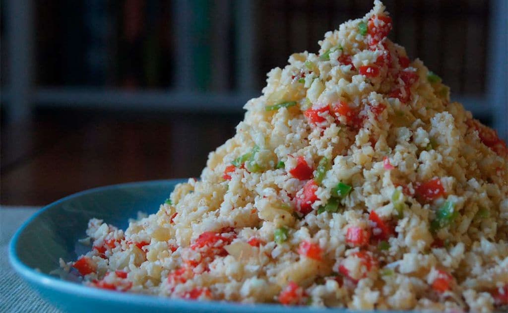 Arroz de coliflor con verduras