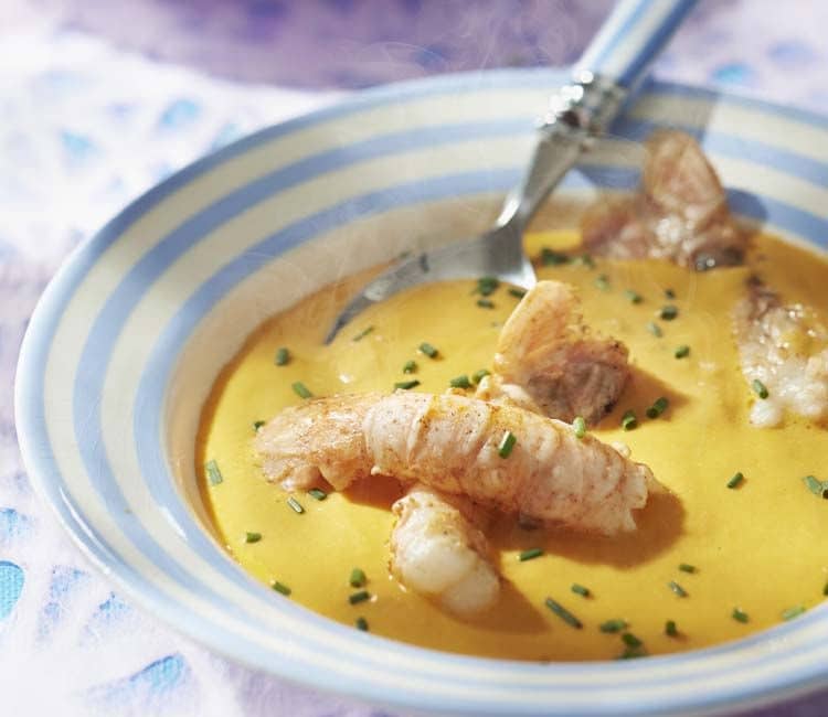 'Bisque' de cigalas al Calvados