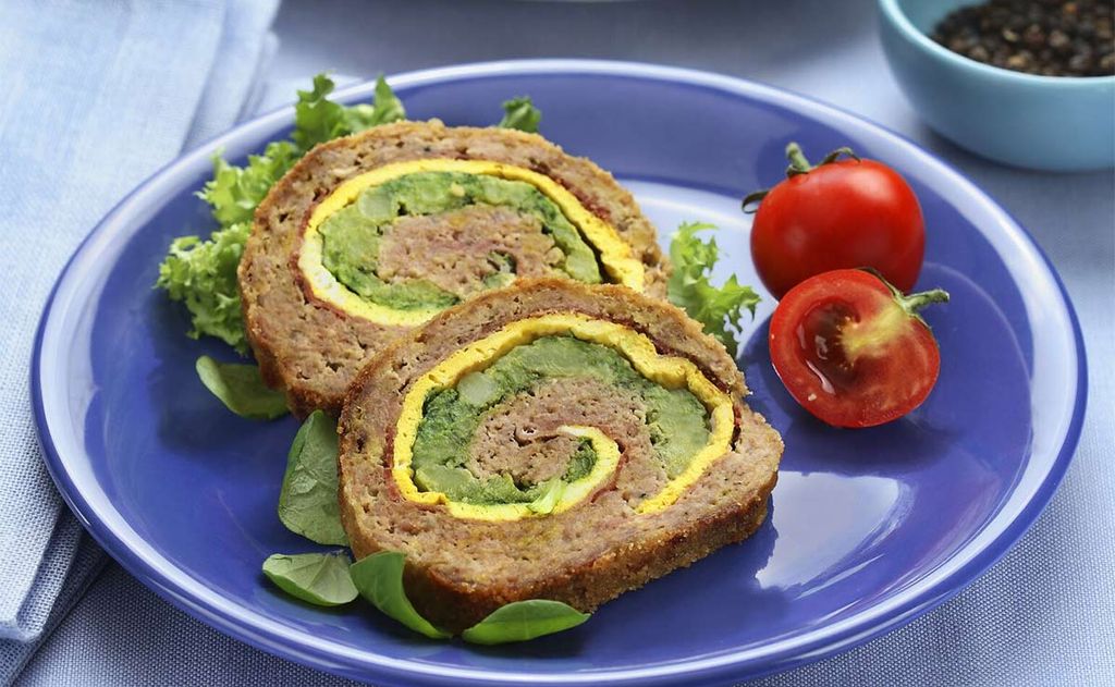 'Polpettone' relleno de tortilla y brócoli