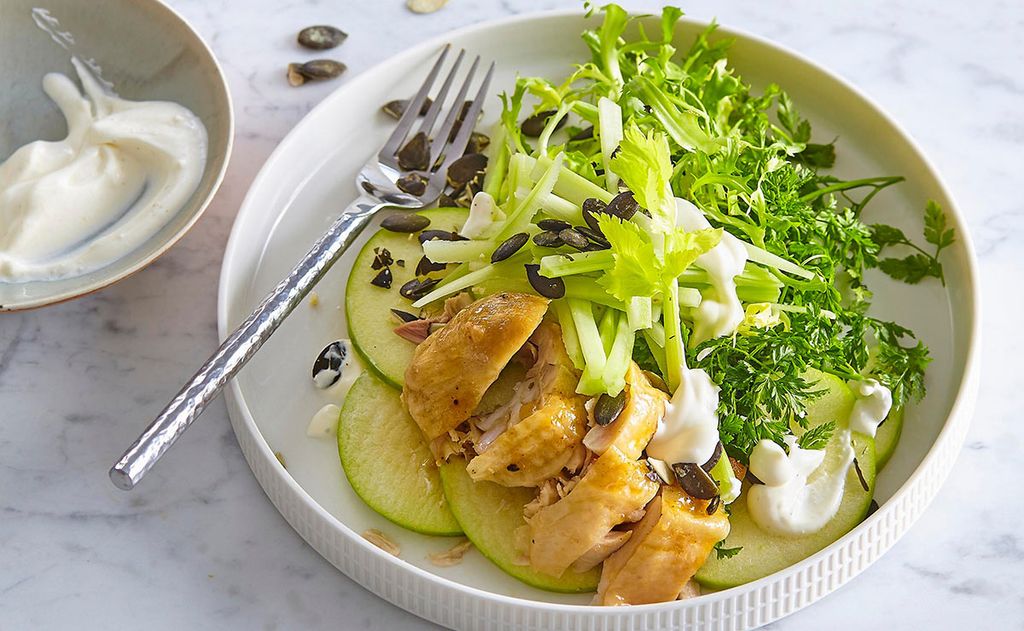 Ensalada de pollo al estilo Waldorf