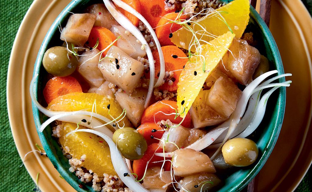 'Poke' de bacalao y quinoa