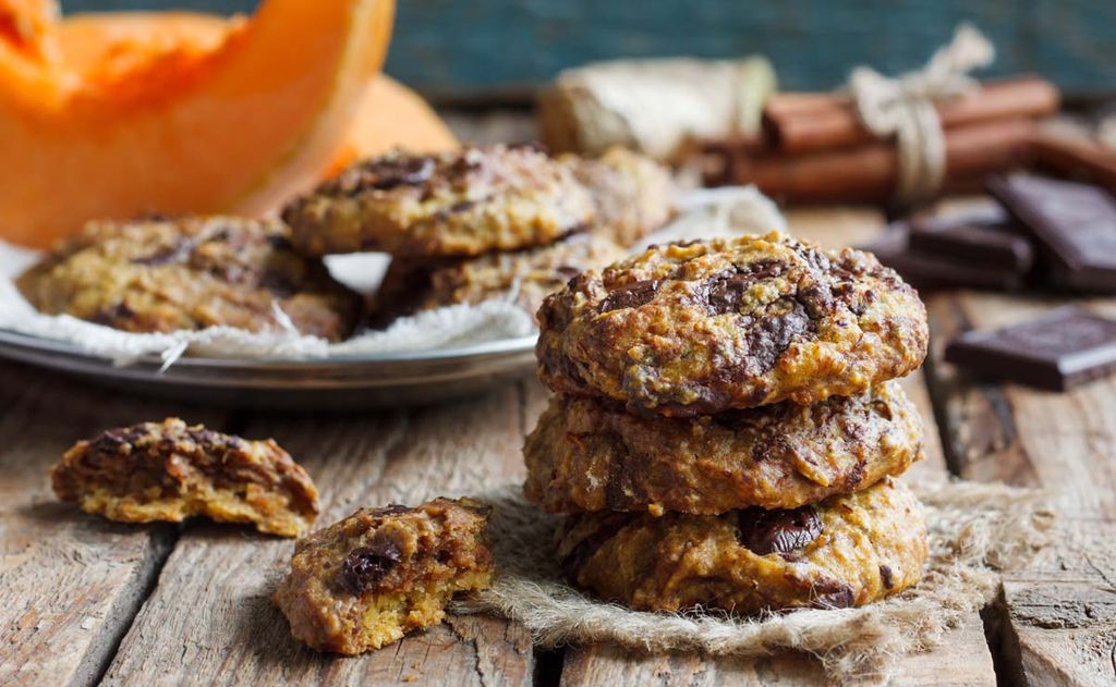 Galletas de calabaza y chocolate