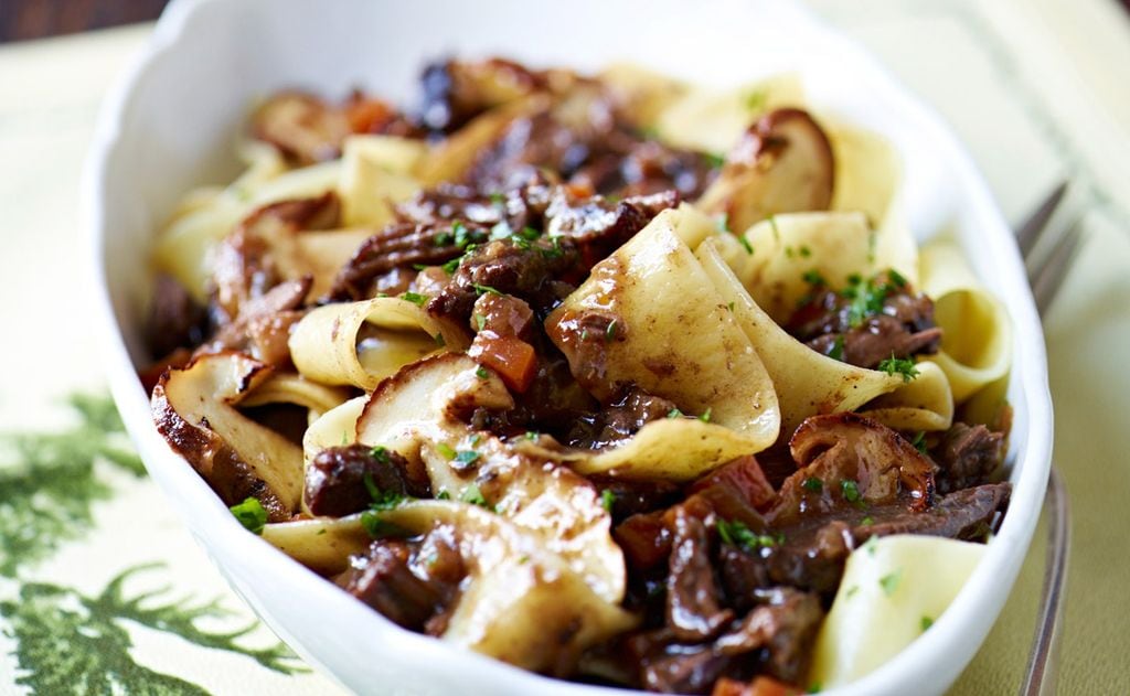 'Pappardelle' con ragú de jabalí