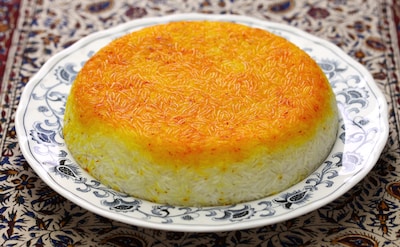 'Tahdig' (arroz al estilo iraní)
