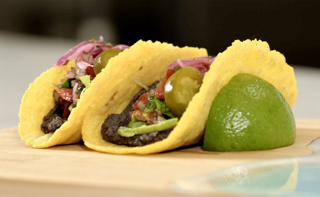 Tacos vegetarianos sin gluten