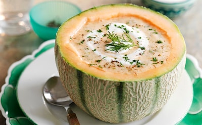 Sopa fría de melón con jengibre