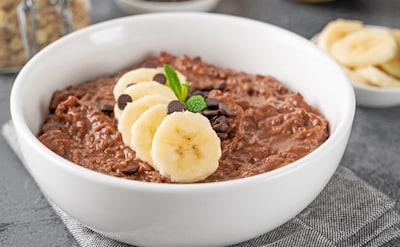 'Porridge' de cacao y plátano