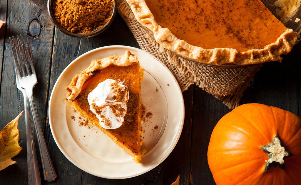 Tarta de calabaza con crema chantilly