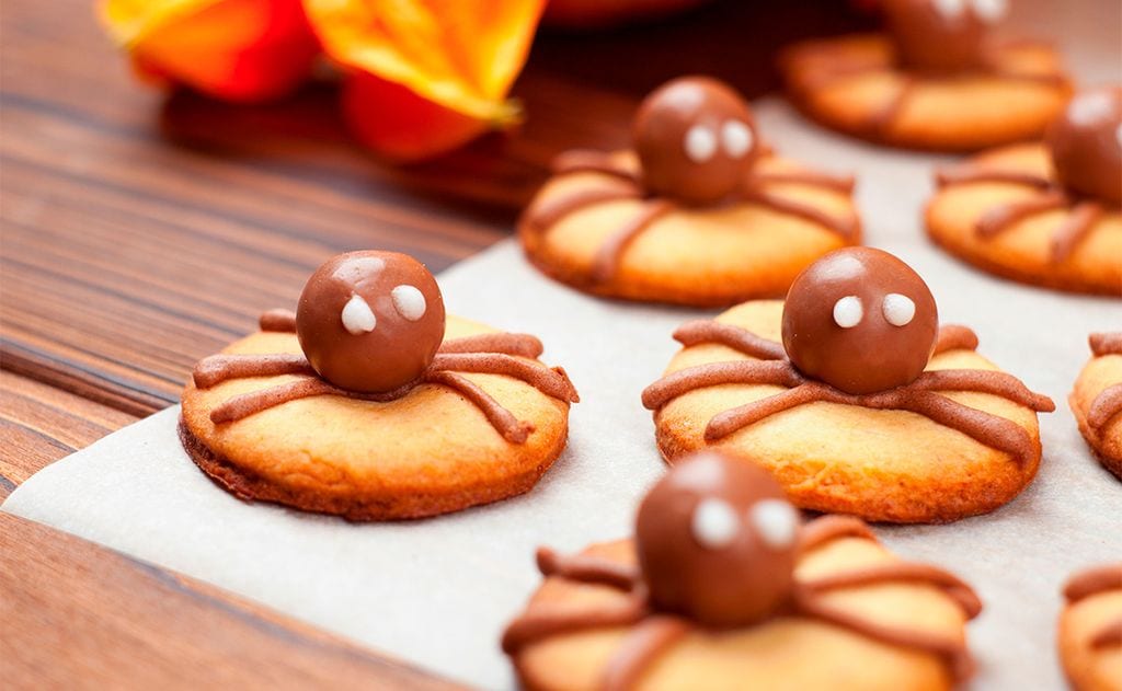 Pastas de mantequilla y chocolate para Halloween