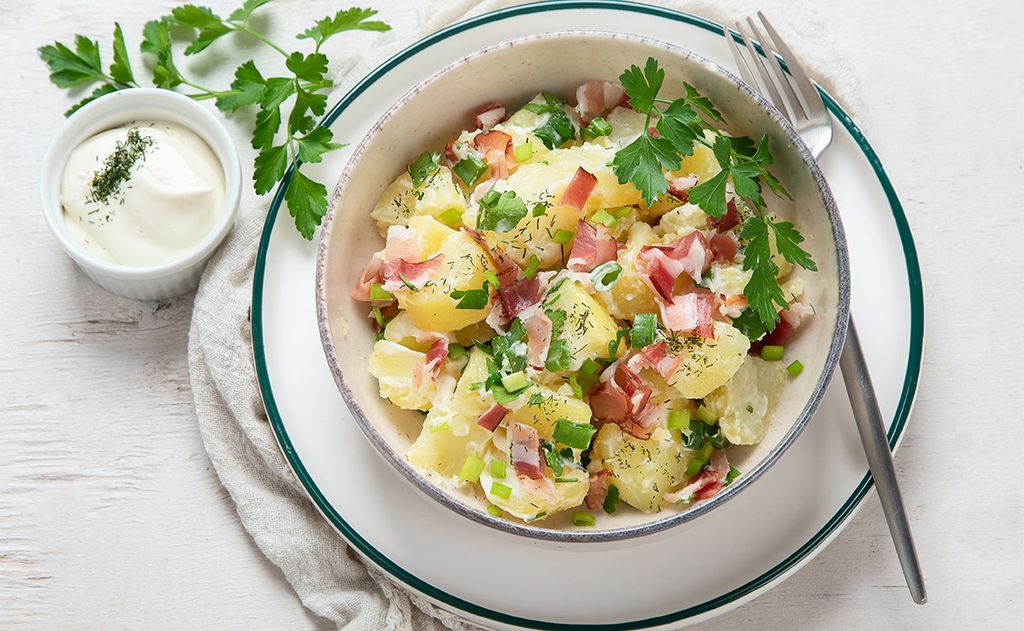 Ensalada alemana de patata y beicon