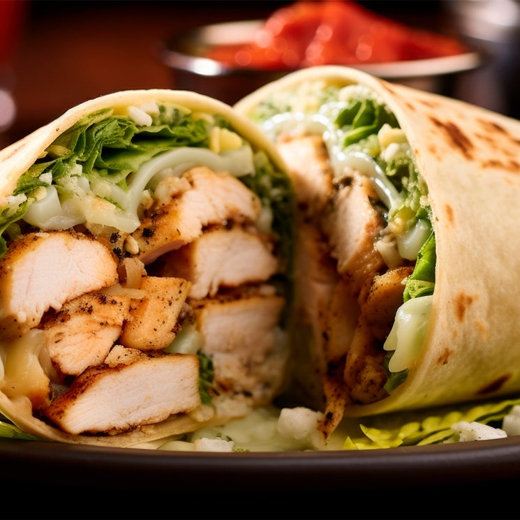 Wraps De Pollo A La Parrilla Con Cogollos Y Queso Wraps De Pollo A La Parrilla Con Cogollos Y Queso