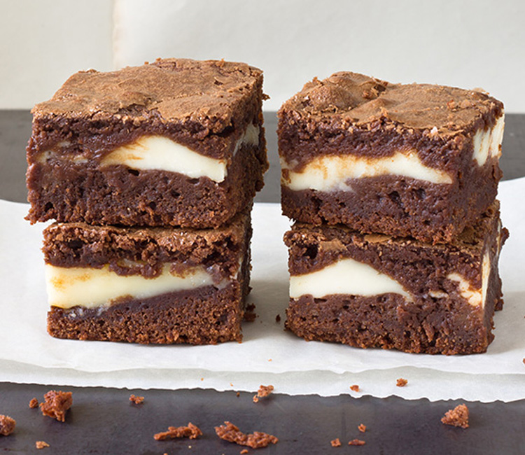 Brownie de chocolate y queso