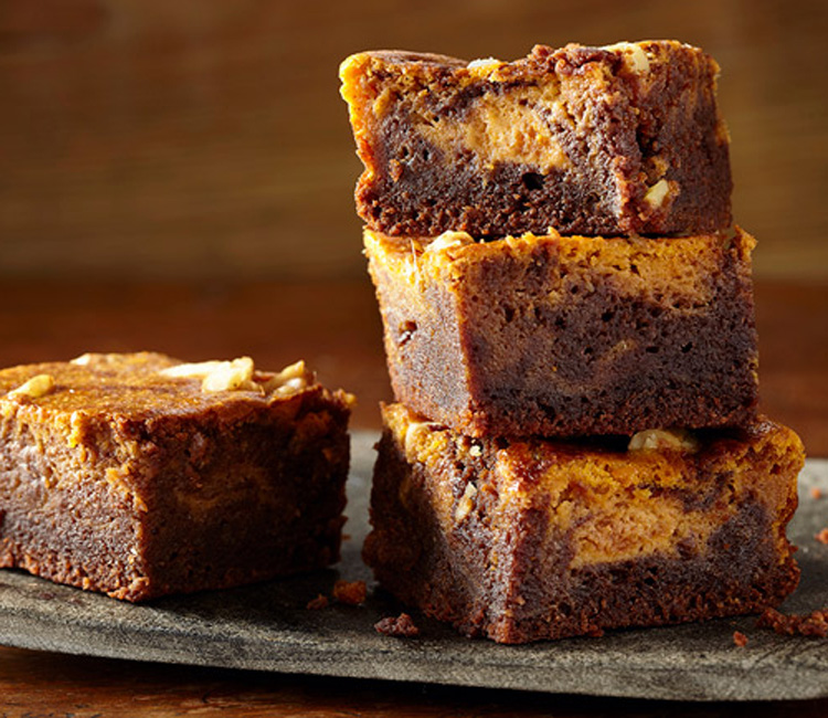 Brownie de calabaza y chocolate