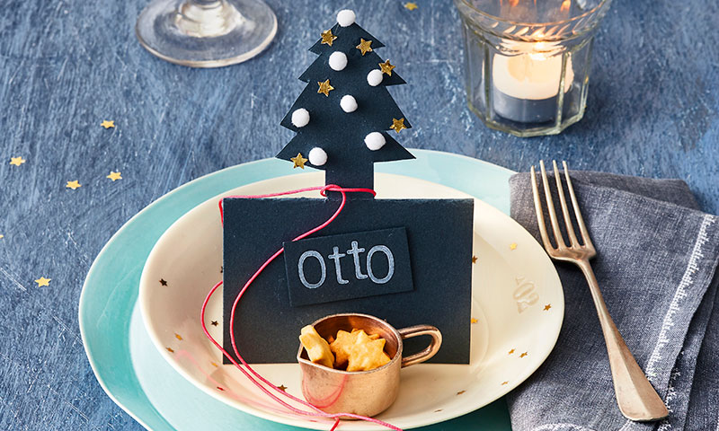 Carteles para decorar las mesas de navidad con nombres