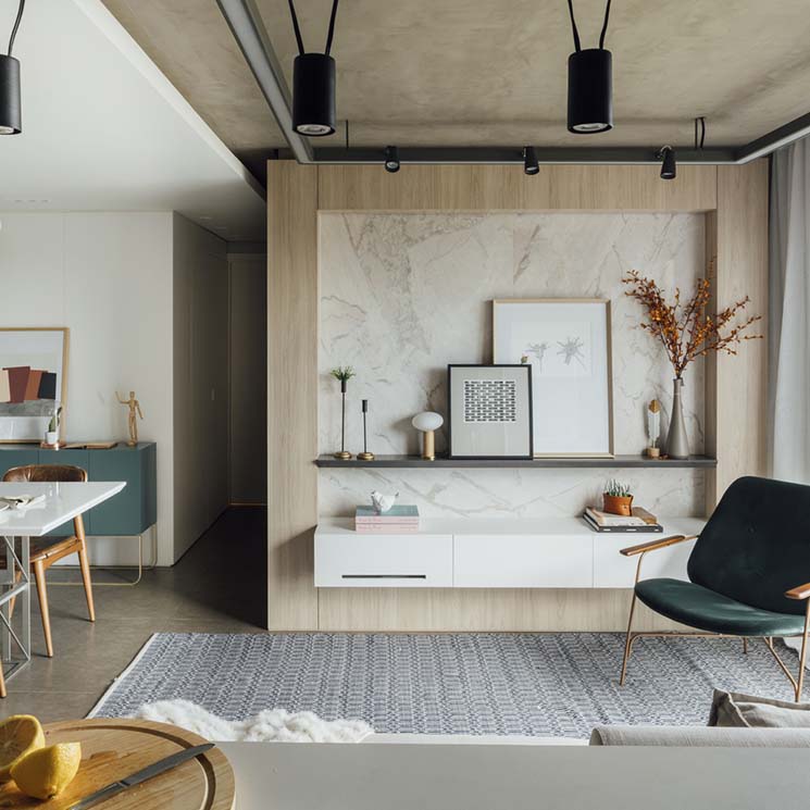 Un apartamento de 50 metros bien distribuido y con una decoración llena de estilo