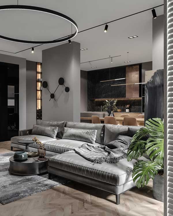 Decoracion De Interiores Una Casa Familiar Minimalista Moderna Y