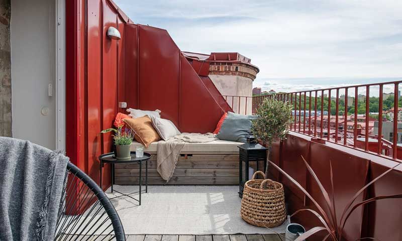 Ideas de decoración con soluciones de almacenaje para la terraza o