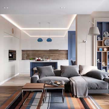 Ideas de decoración para separar una cocina abierta del salón o el