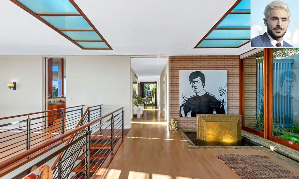 Cuatro habitaciones, cinco baños, una piscina con cascada... Así es la casa de Zac Efron