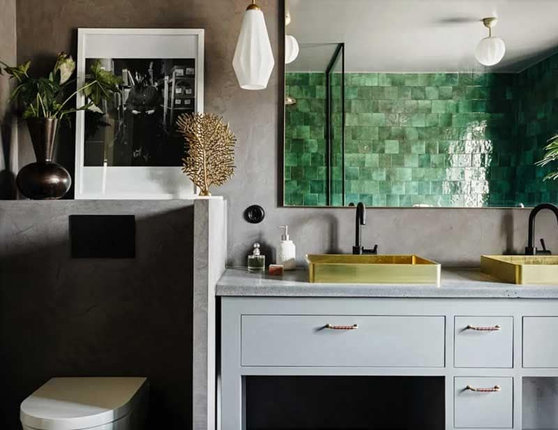 10 baños sorprendentes con decoración en dorado - Foto 7