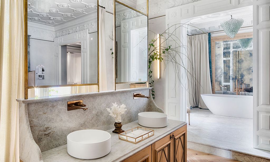 10 baños sorprendentes con decoración en dorado - Foto 1