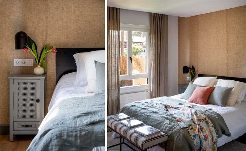 El antes y después de la decoración de interiores de una casa moderna