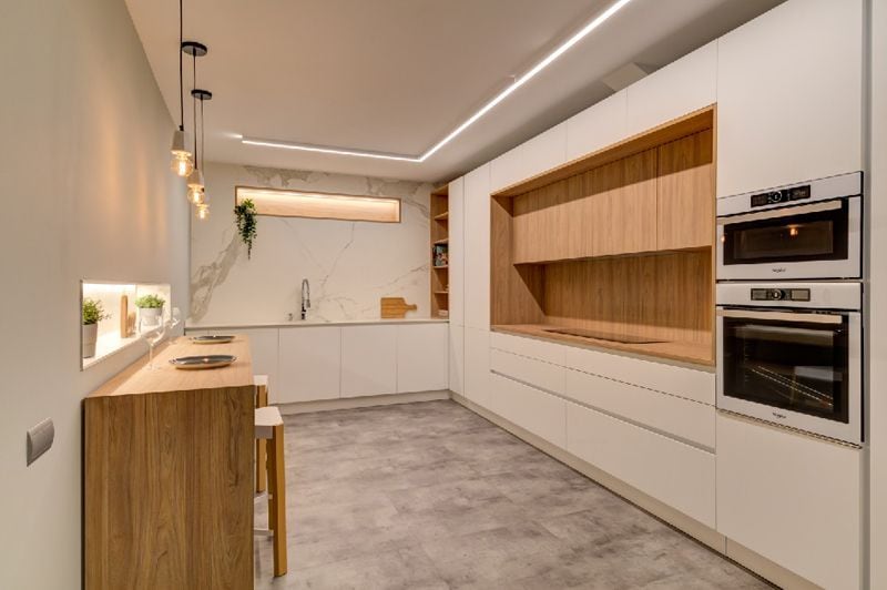 ¿Dónde colocar la placa de cocción y el fregadero en la cocina? - Foto 1