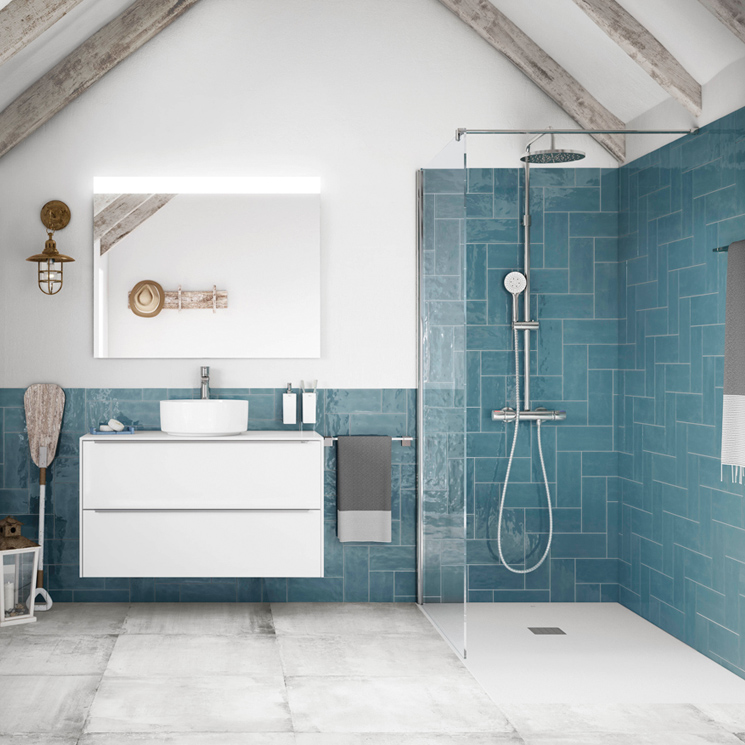 Azul, un color refrescante y de plena tendencia para tu cuarto de baño