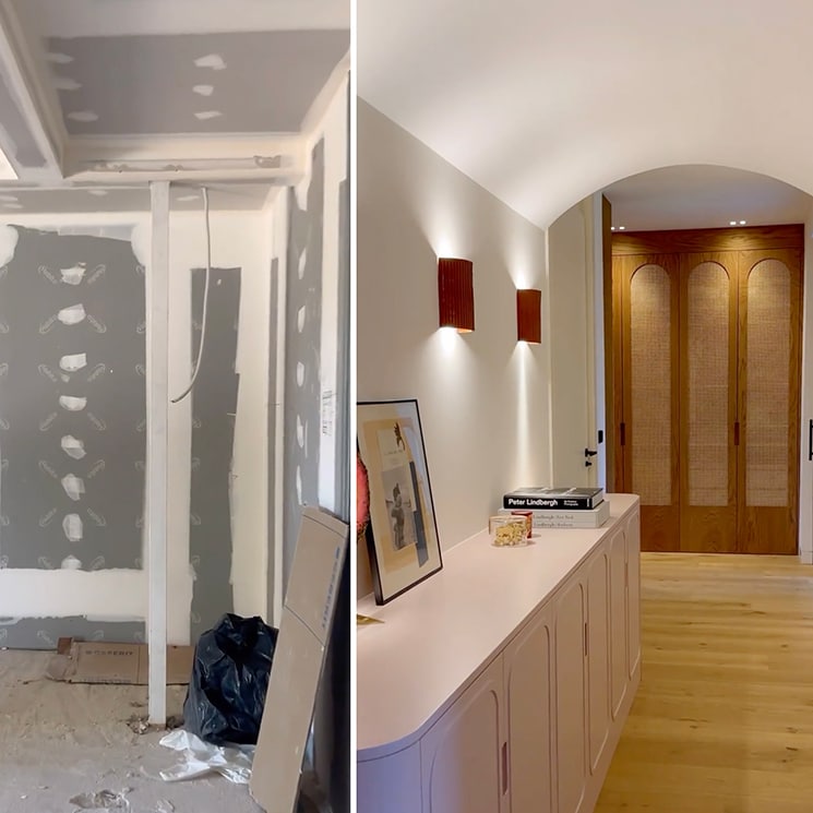 El antes y después de algunos de los rincones de la nueva casa de María Pombo