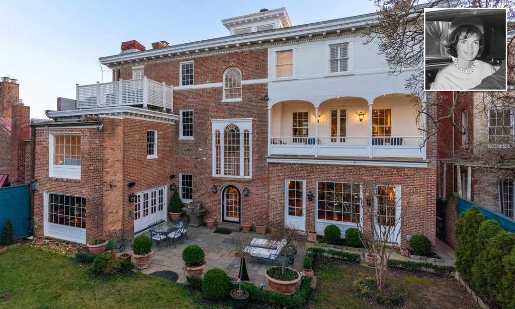 La lujosa casa donde vivió Jackie Kennedy en Georgetown sale a subasta