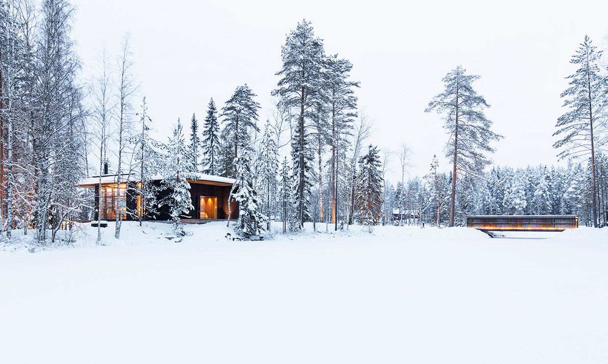 La casa de la nieve: un refugio de vacaciones perdido en una remota isla en Finlandia