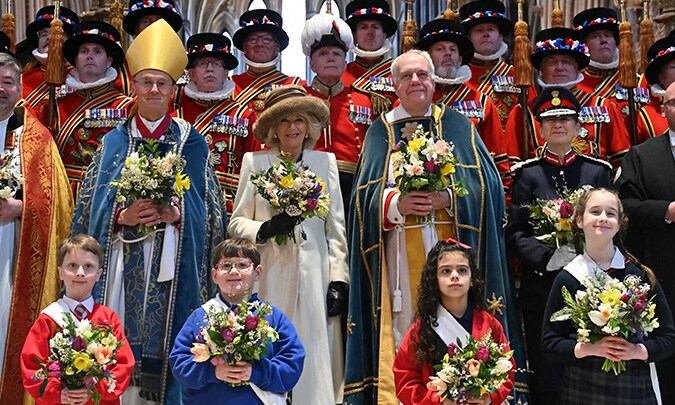 La reina Camilla preside la misa del Jueves Santo marcada por un solidario y esperanzador mensaje de Carlos III