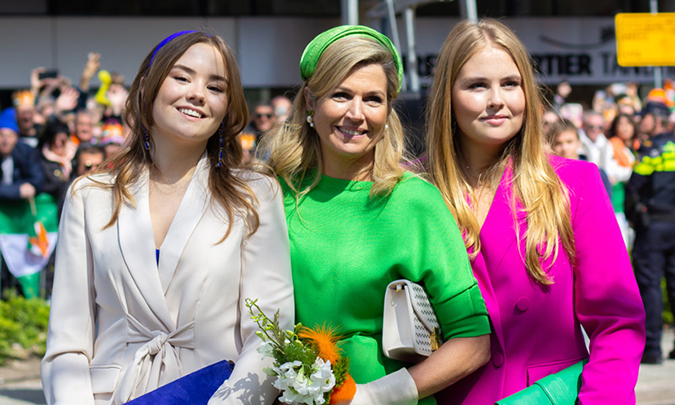 Recordamos los mejores looks que Máxima de Países Bajos y sus hijas han lucido en el Día del Rey desde 2014