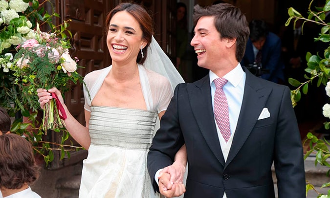 El original vestido de novia de inspiración griega de Carmen Gómez-Acebo en su boda con Borja Álvarez de Estrada