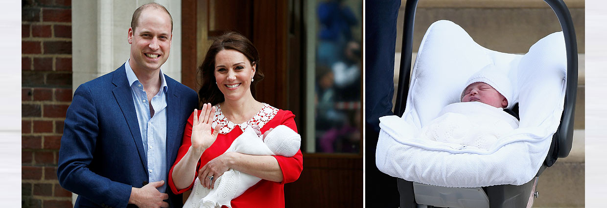 Los Duques de Cambridge presentan a su tercer hijo solo siete horas despuÃ©s de nacer
