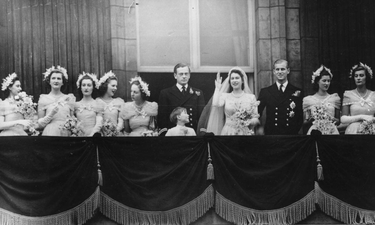 The royal group on the balcony of Buckingham Palace