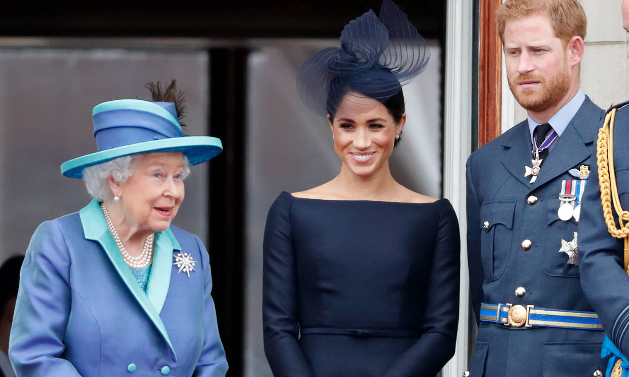 Queen, Meghan and Harry