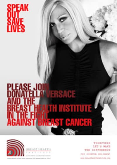 Donatella Versace, solidaria contra el cáncer de mama