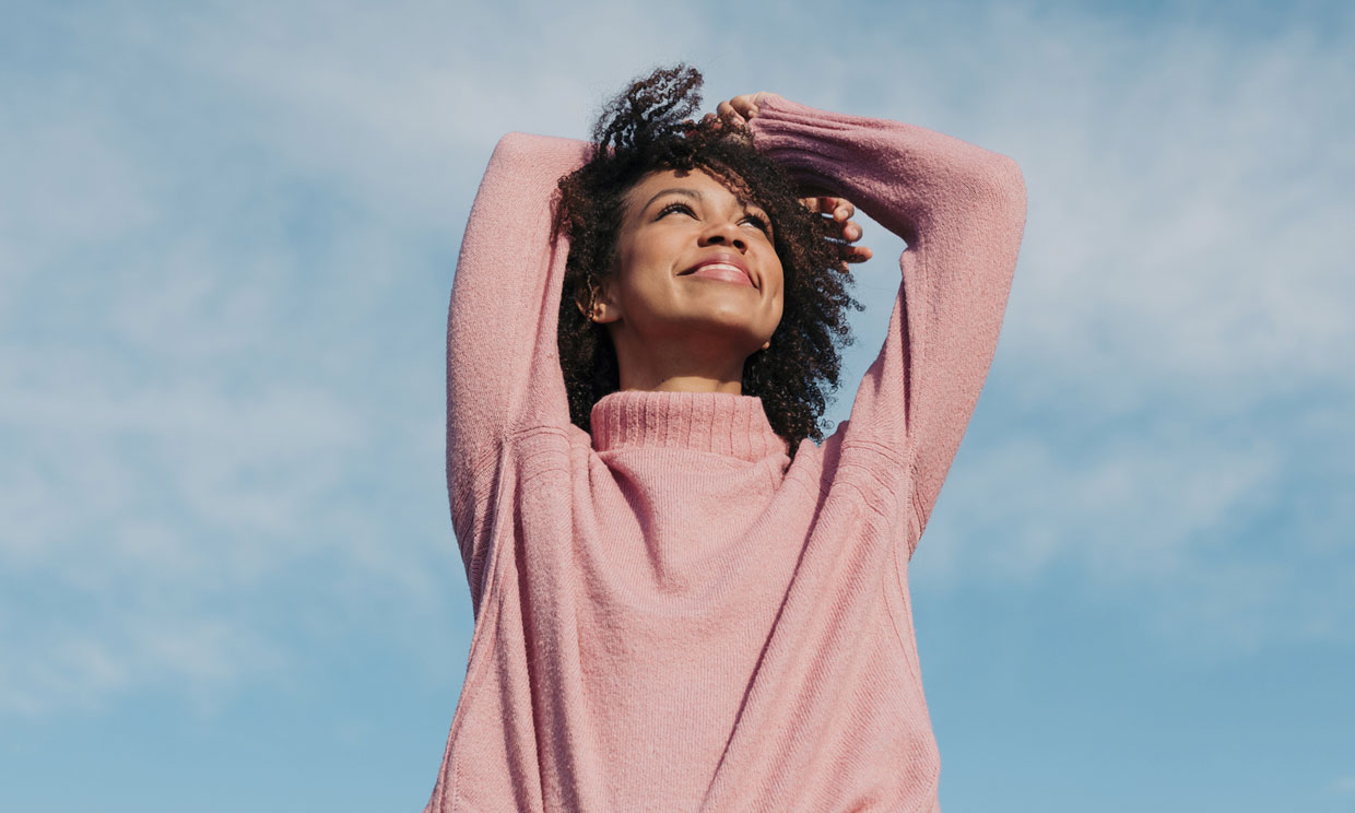 mujer feliz