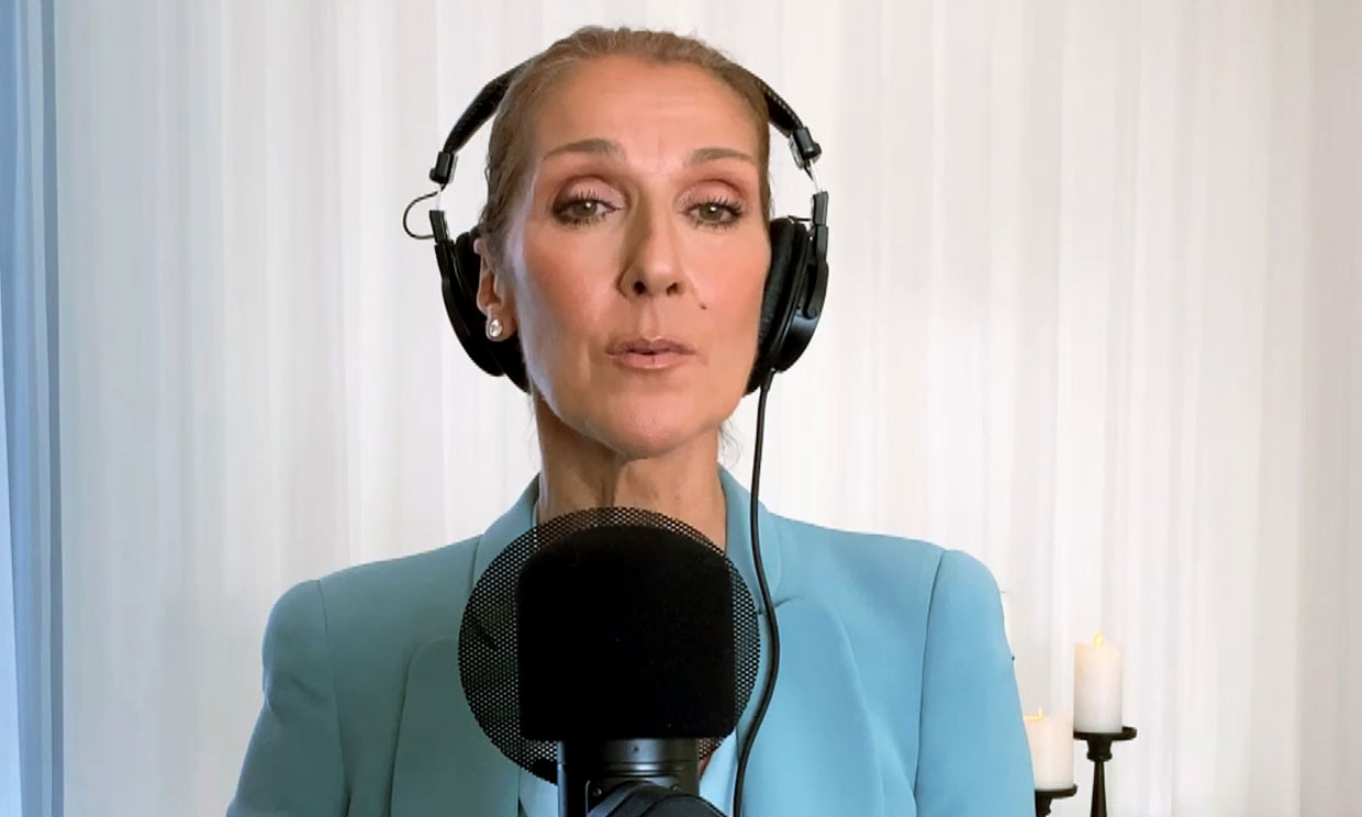 Celine Dion grabando disco